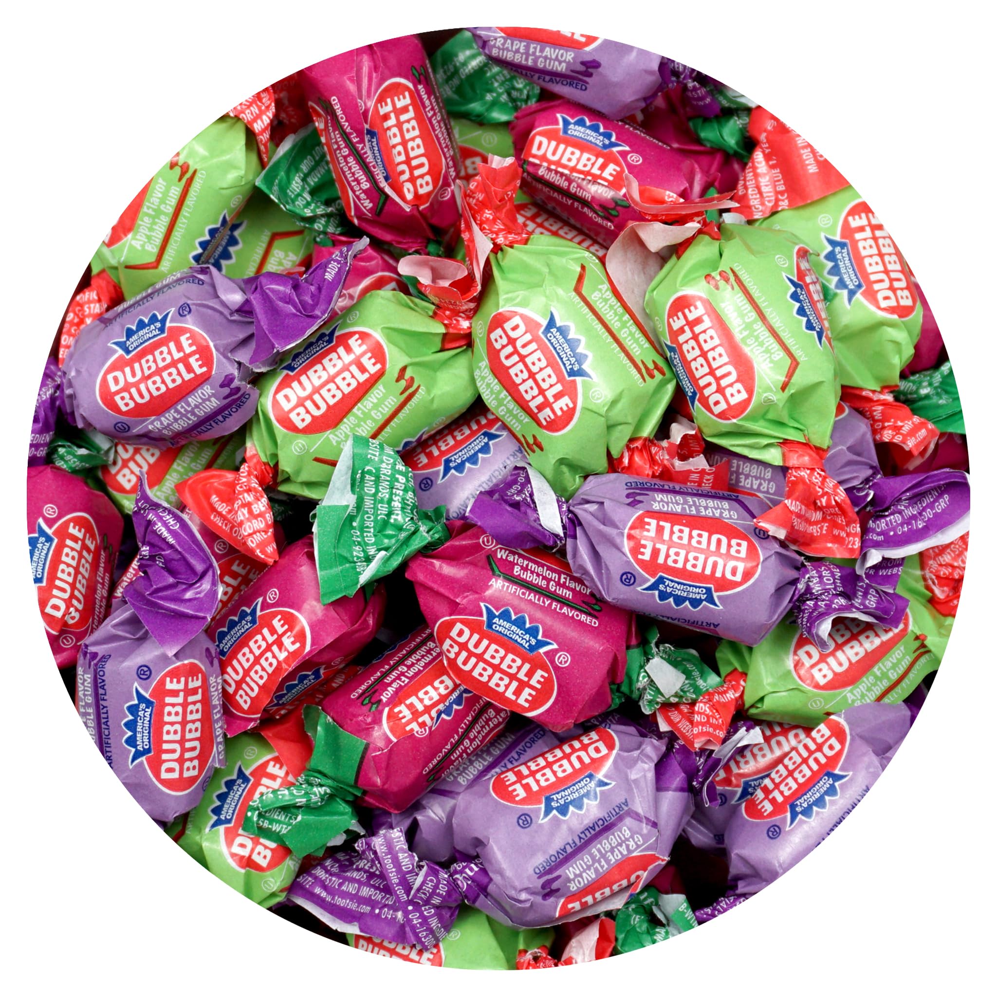 The Hampton Popcorn Company front packaging showing 2 lb bulk bag and colorful gum — convenient bulk supply
