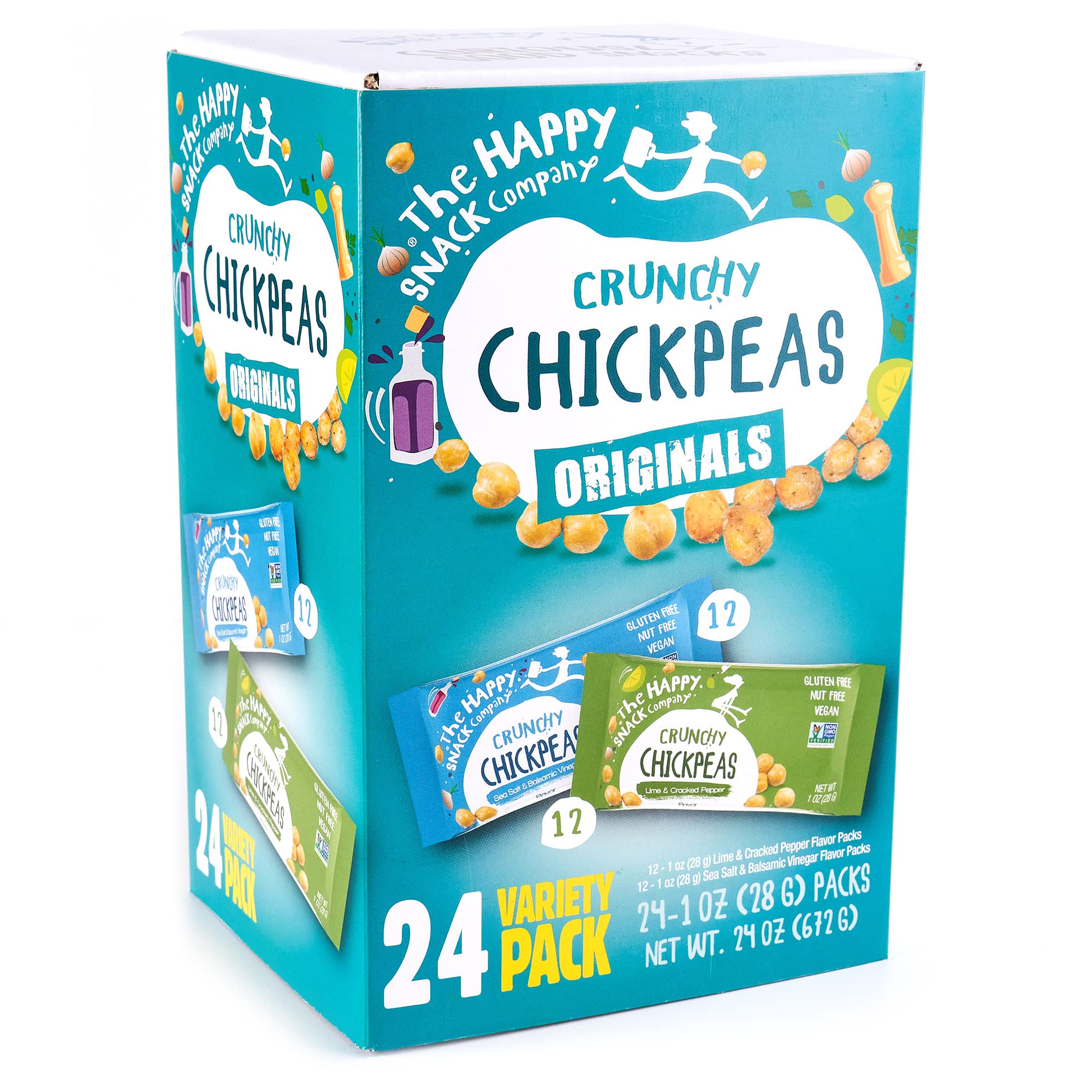 The Happy Snack Company front packaging showing variety pack convenience