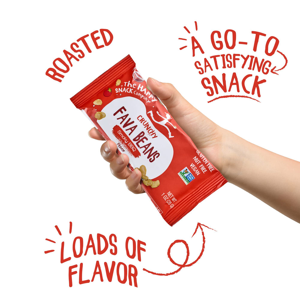 The Happy Snack Company nutrition label and ingredient list highlighting dietary benefits