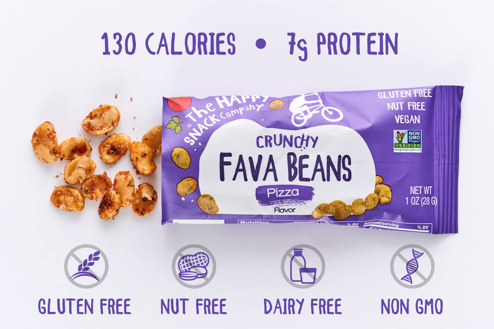 The Happy Snack Company beans served in a bowl adding crunchy protein to a salad