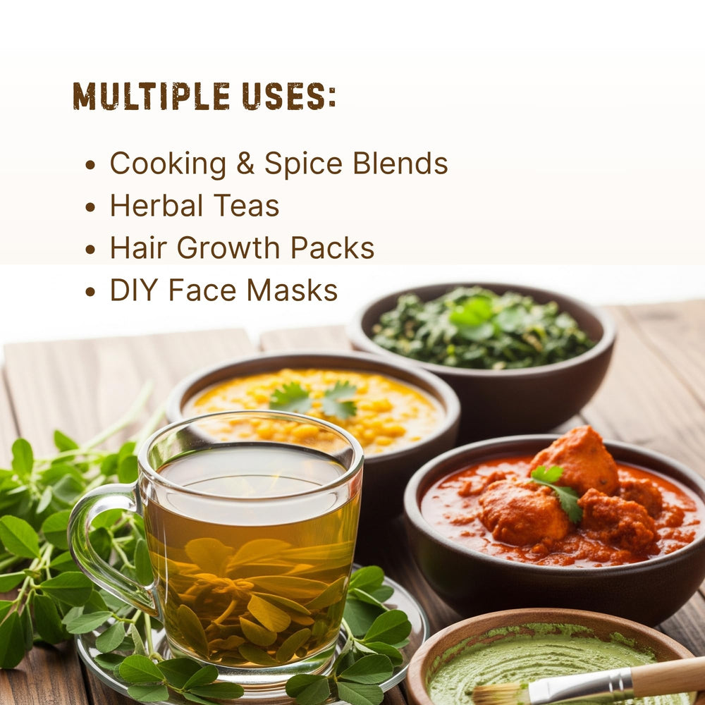 THE HOLLY TREE fenugreek paste in jar for hair mask, illustrates DIY hair-care preparation