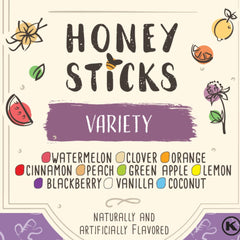 The Honey Jar honey stick being squeezed into tea for easy natural sweetening