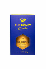 THE HONEY OF SWEDEN jar inside biodegradable gift box illustrating eco-friendly packaging