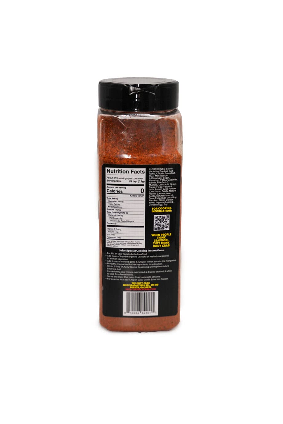 THE JUICY CRAB seasoning coating shrimp for boiling, boosts savory seafood flavor