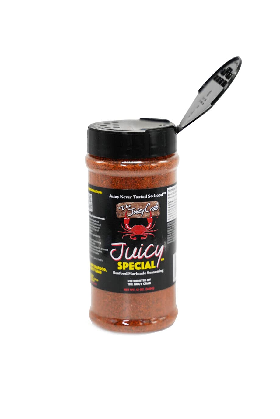 THE JUICY CRAB seasoning coated on shrimp delivering bold seafood taste