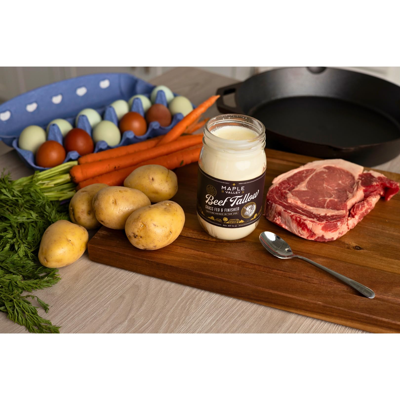 The Maple Valley jar in a kitchen setting conveying everyday cooking convenience