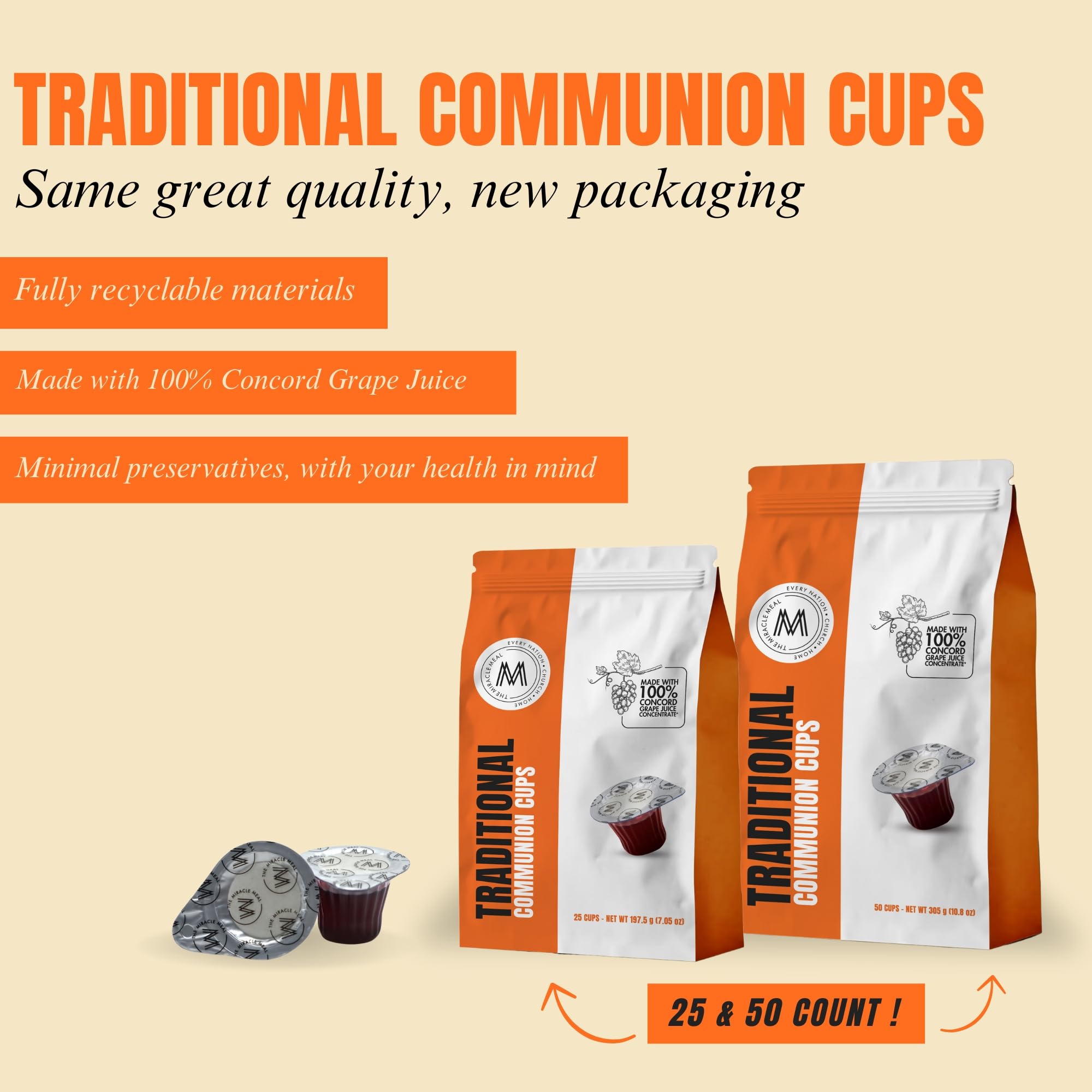 The Miracle Meal cups in a travel kit demonstrating on-the-go use
