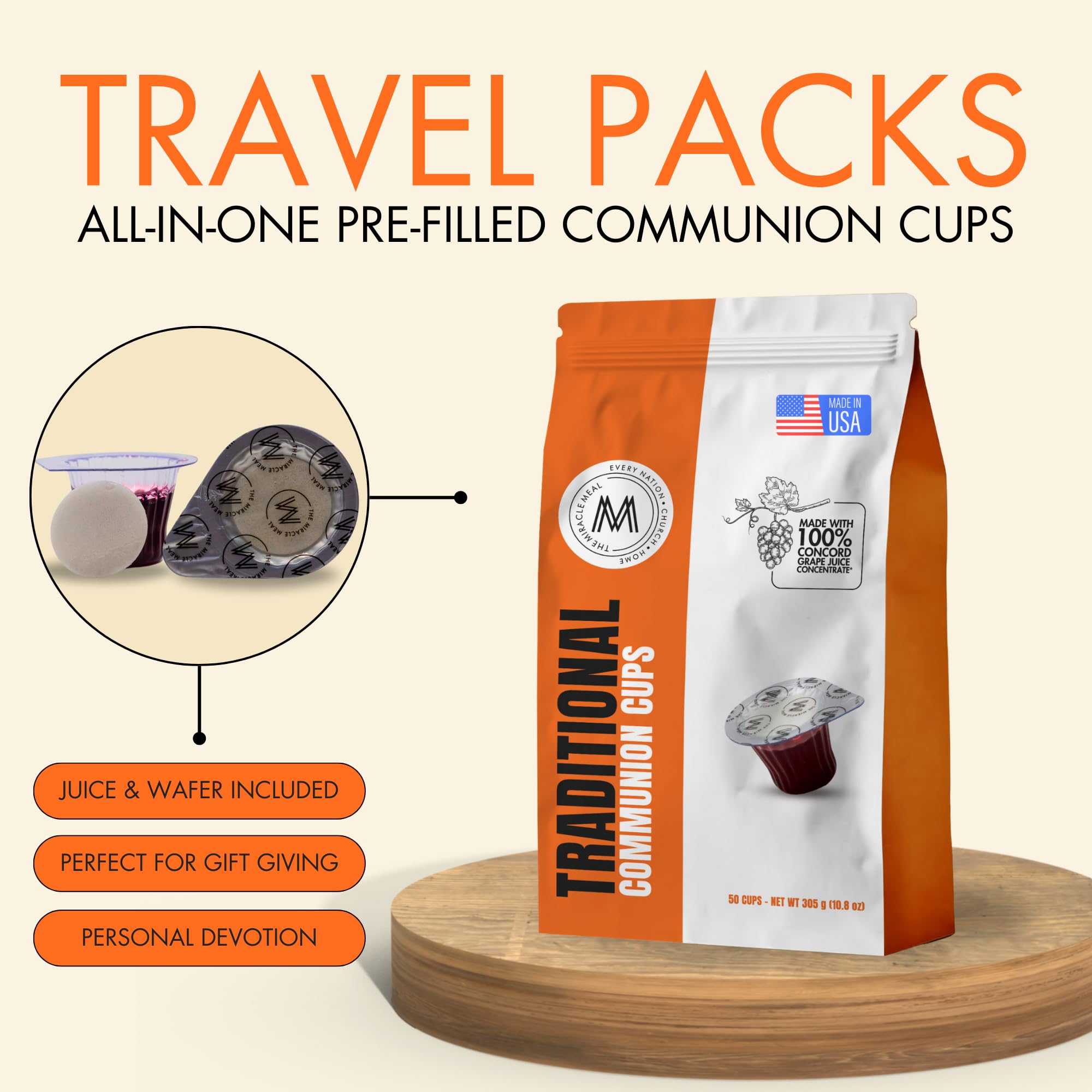 The Miracle Meal unopened cup close-up highlighting sealed freshness and hygiene