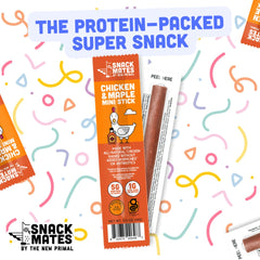 The New Primal stick held by child by a lunchbox demonstrating easy portability