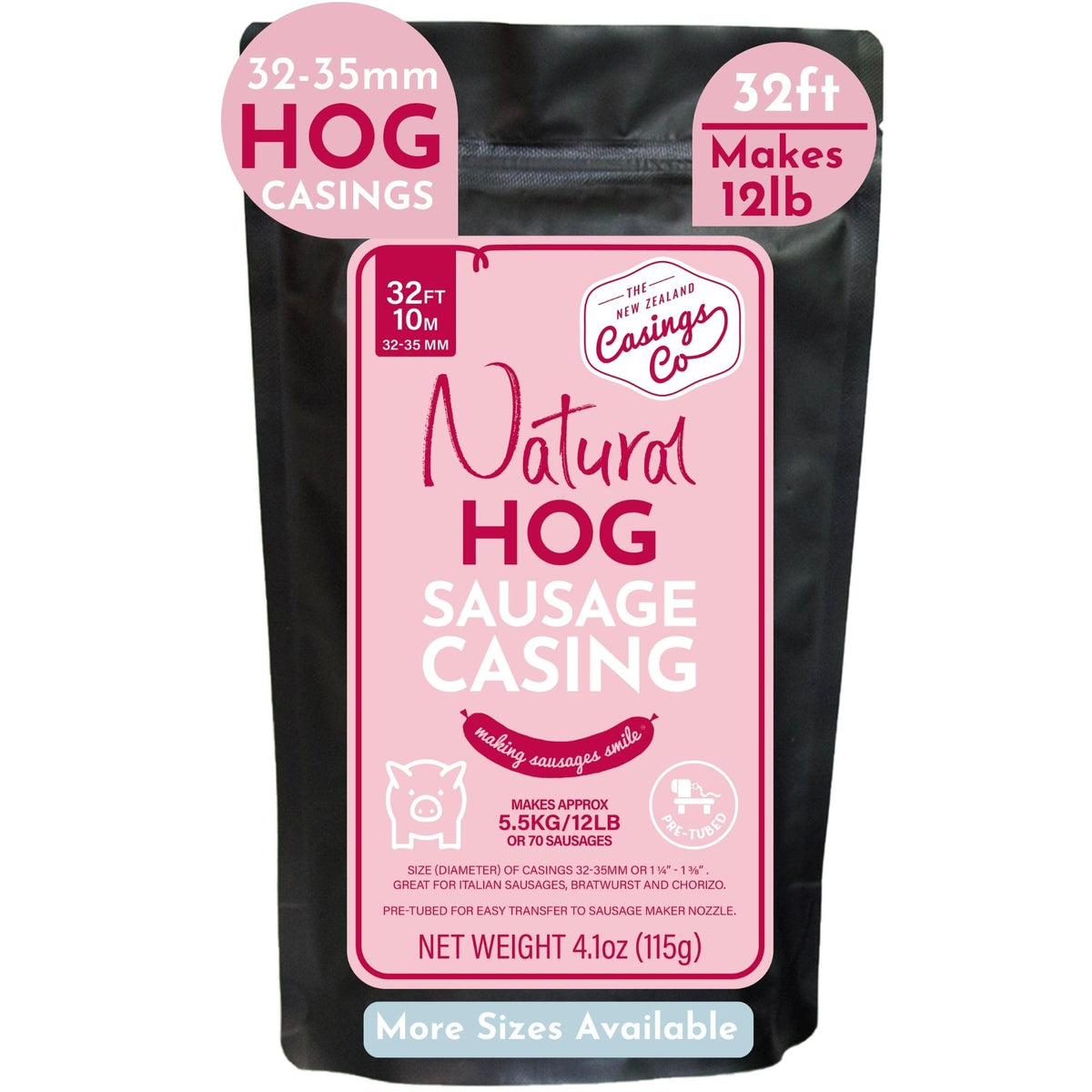 THE NEW ZEALAND CASINGS CO front pack shows 32mm pre-tubed casing, easy selection