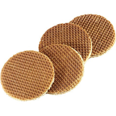 The Old Mill close-up of waffle texture and caramel center highlighting crispness