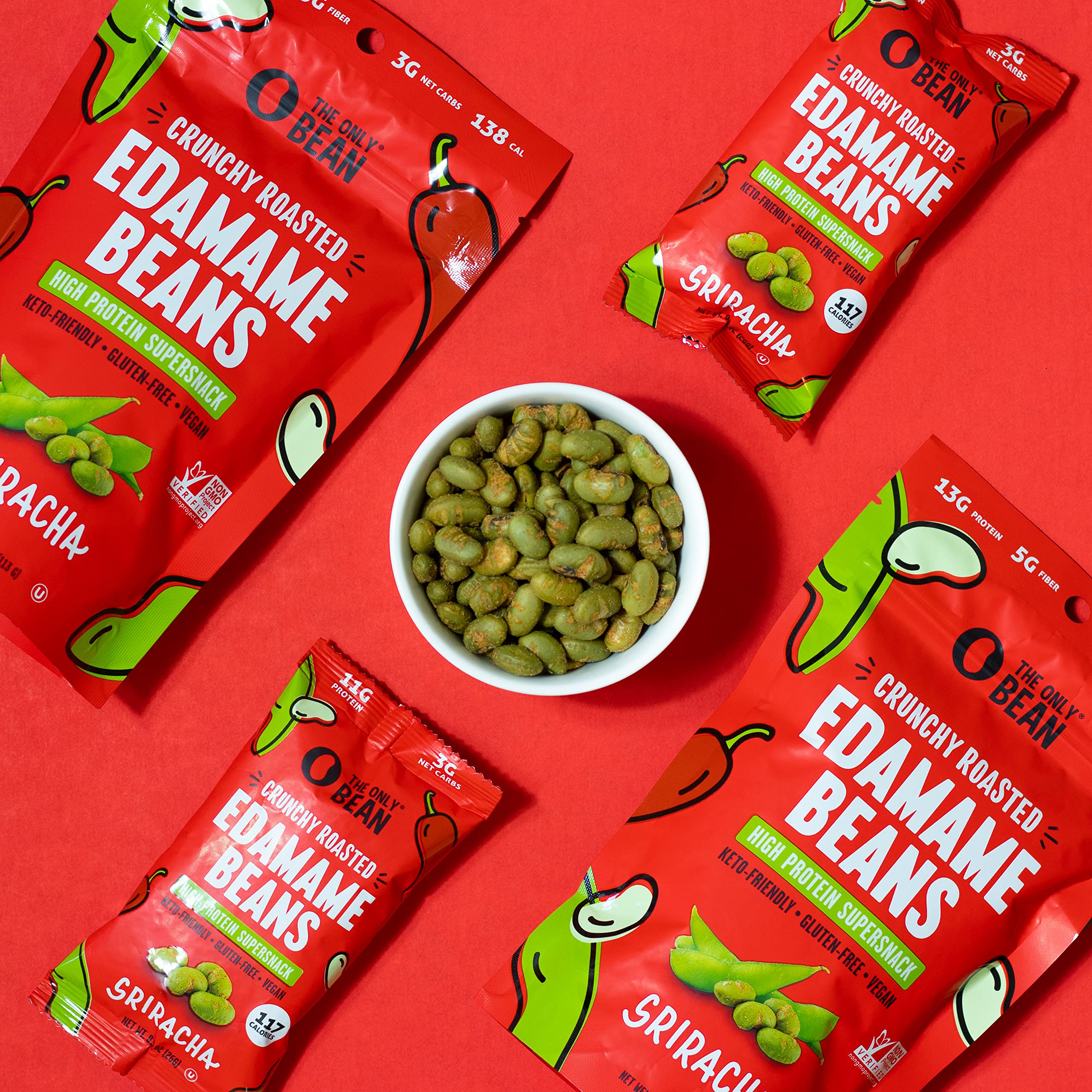 The Only Bean in backpack lifestyle image demonstrating portable snack benefit