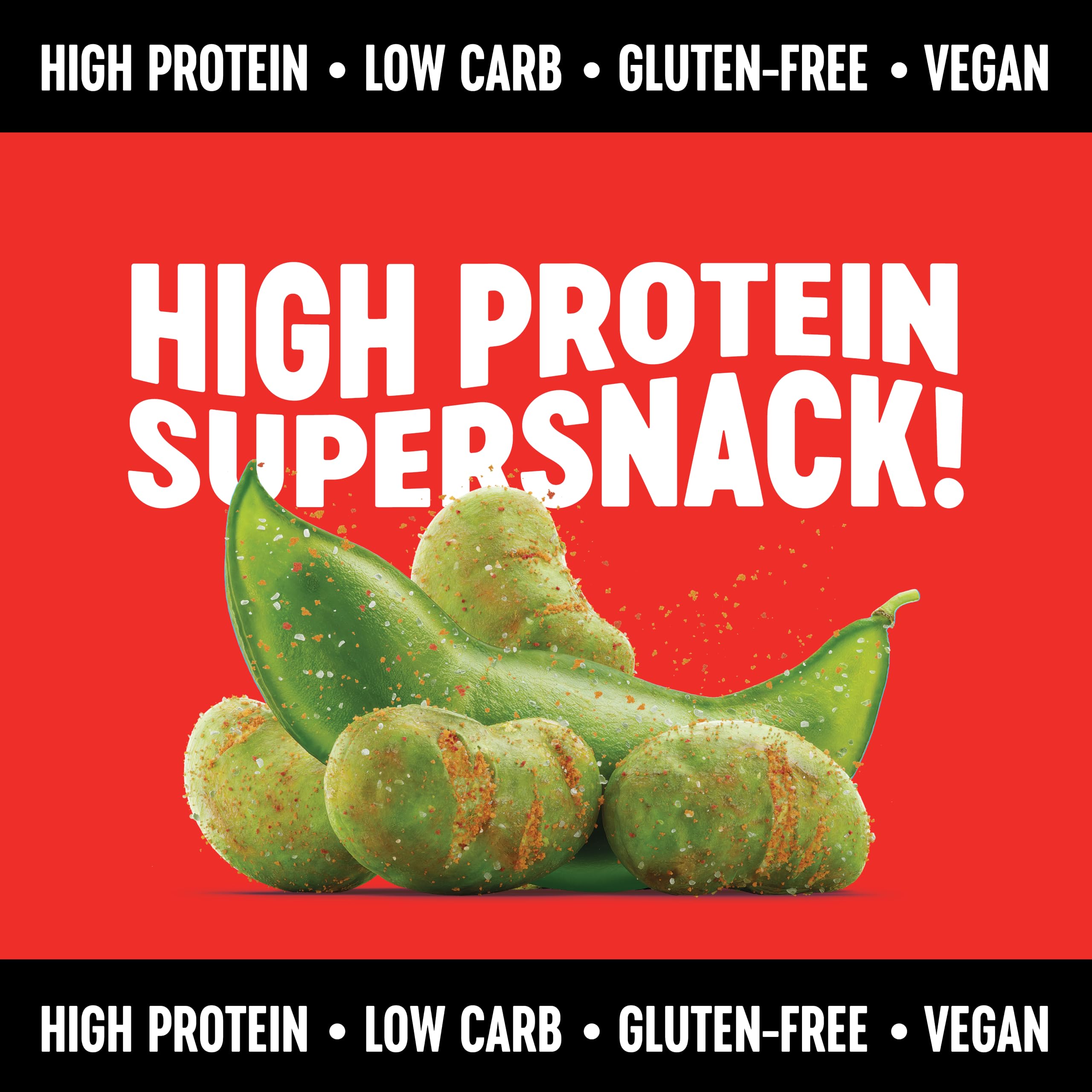 The Only Bean nutrition label and ingredients showing high-protein, low-carb benefit