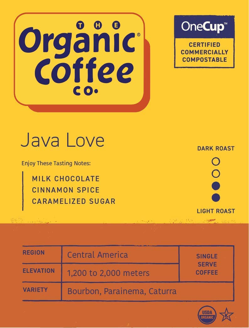 Close-up compostable pod texture by The Organic Coffee Co. highlighting eco design