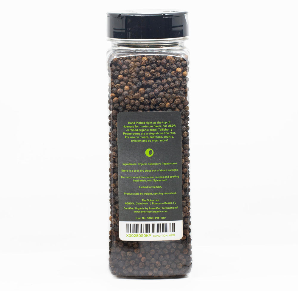 Kitchen counter scene using THE ORGANIC PANTRY peppercorns conveying everyday gourmet benefit