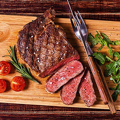 Seasoned steak with crushed THE ORGANIC PANTRY peppercorns showing enhanced crust and taste