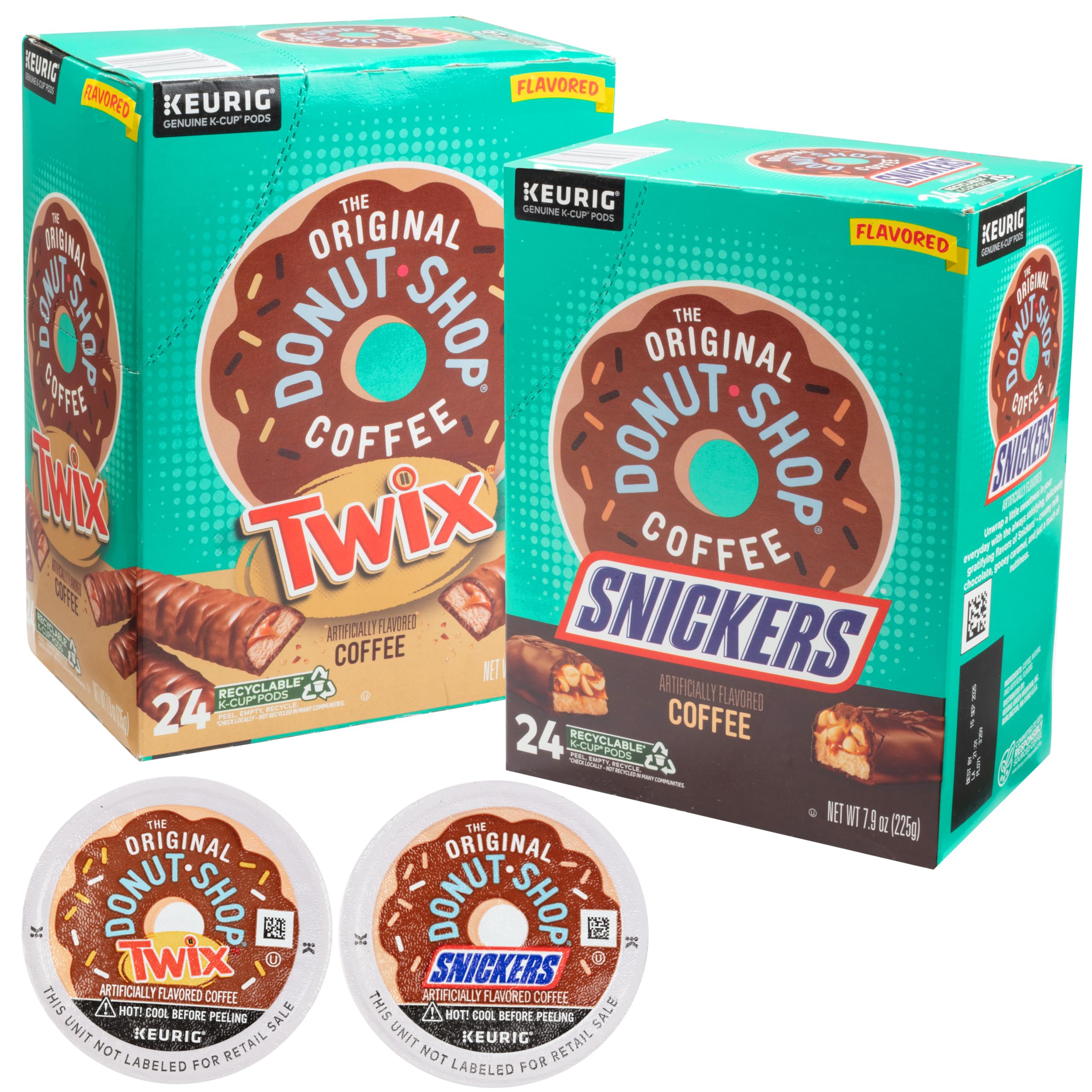 The Original Donut Shop closeup of K-Cup lid and label, easy single-serve brewing