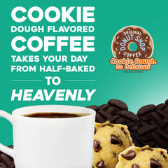Brewed mug of Cookie Dough So Delicious coffee showcasing dessert-like aroma