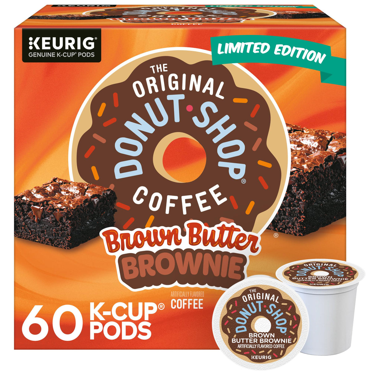 The Original Donut Shop front box showing 60-count; bright packaging and convenience