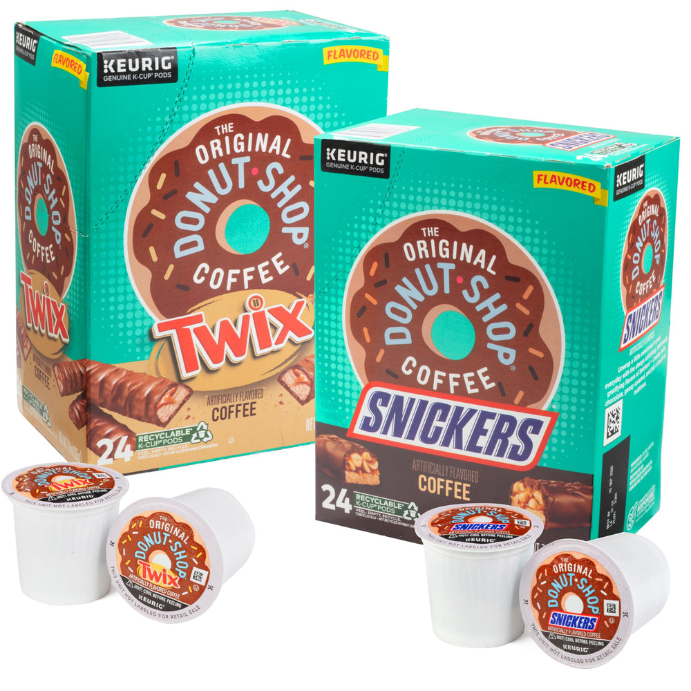 The Original Donut Shop front packaging showing 48 K-Cup value pack, convenient supply