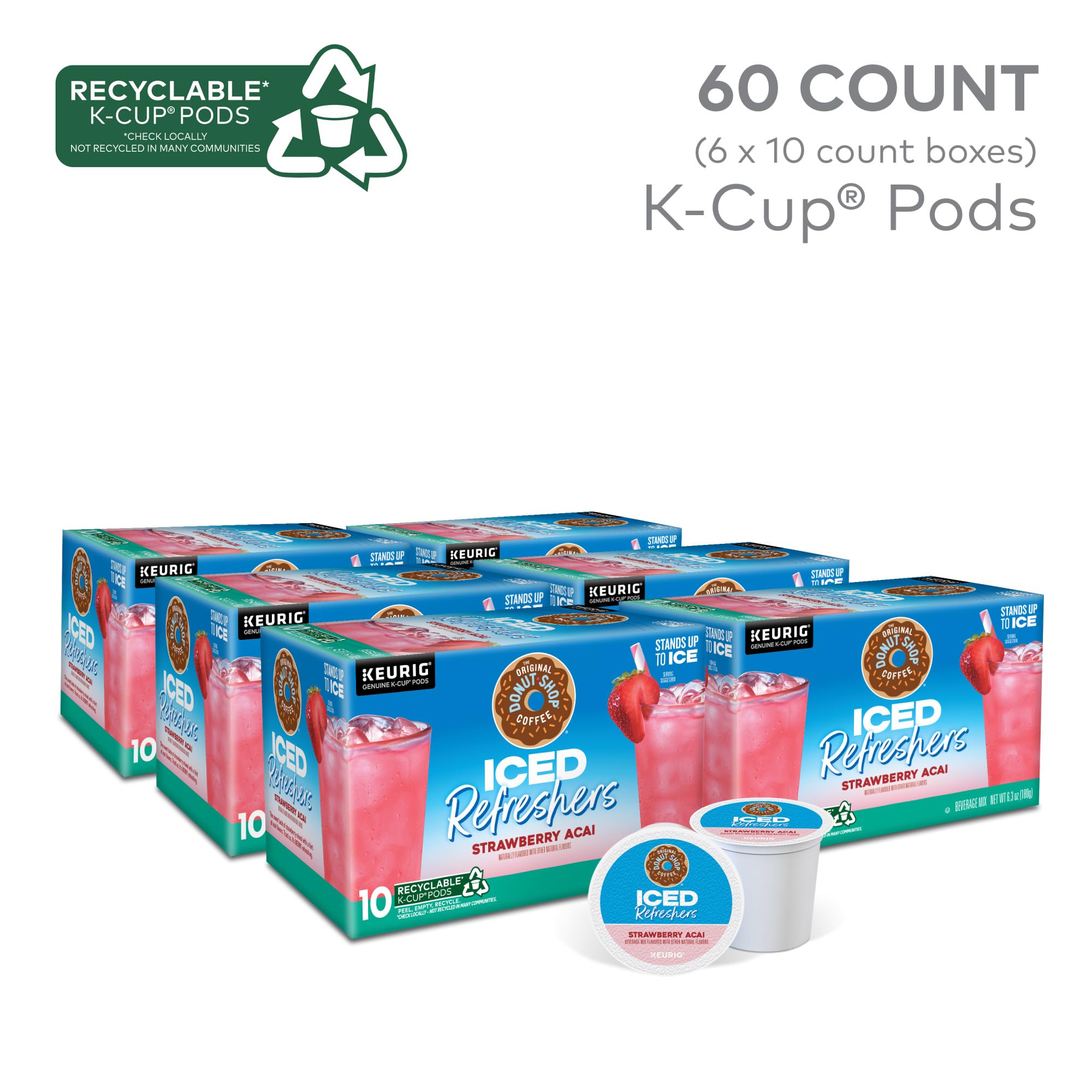 The Original Donut Shop K-Cup pods top view highlighting easy brew convenience