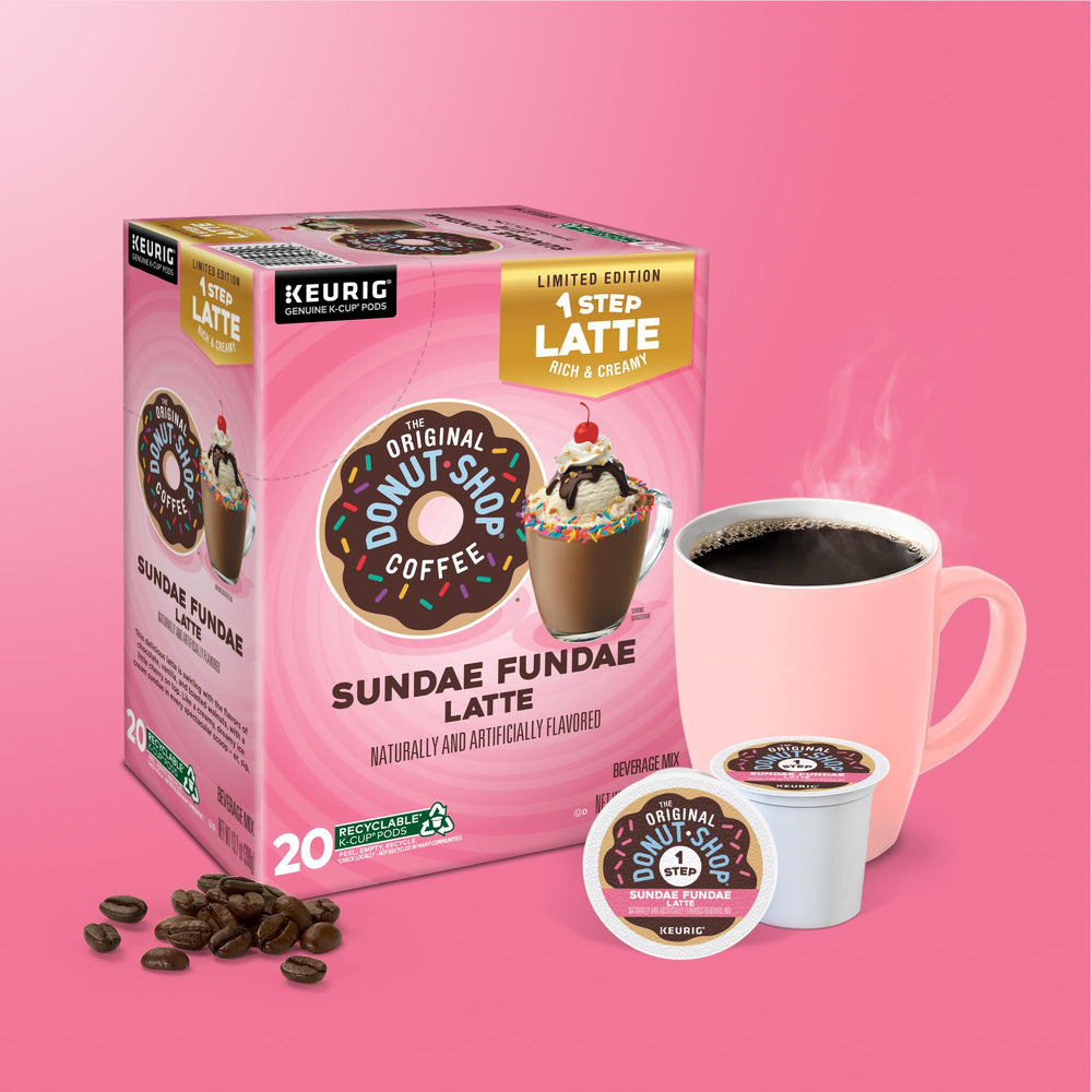 Close-up of product label and ingredients emphasizing The Original Donut Shop sourcing