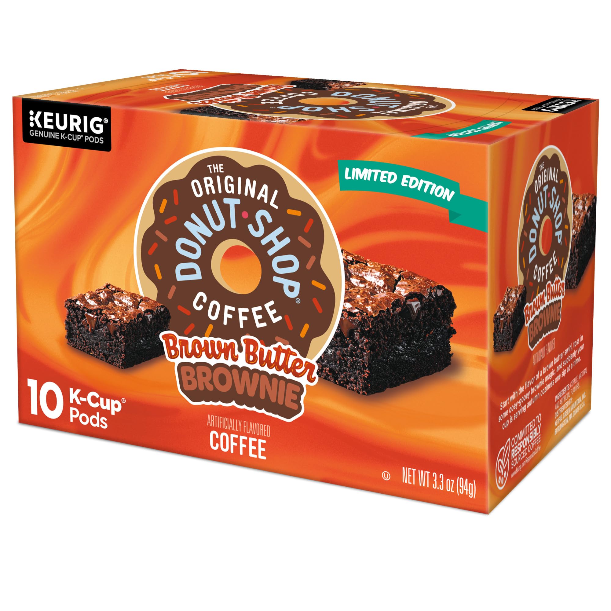 The Original Donut Shop label with Orthodox Union Kosher seal showing certified quality