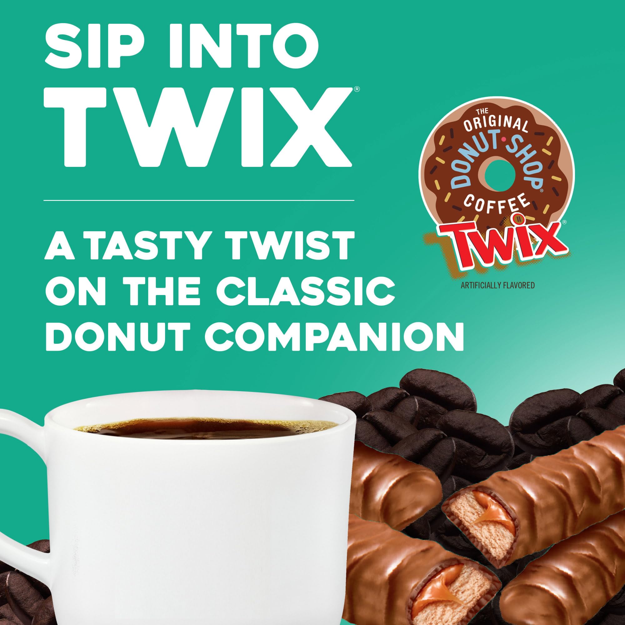 The Original Donut Shop brewed cup with crema conveying dessert-style caramel benefit