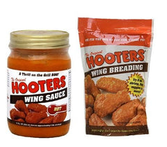 THE ORIGINAL HOOTERS front packaging combo showing sauce bottle and breading, ready-to-use flavor