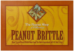 The Peanut Shop of Williamsburg front box showing 10 oz packaging and classic branding, perfect for gifting