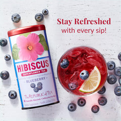The Republic of Tea iced pitcher offering refreshing chilled serving