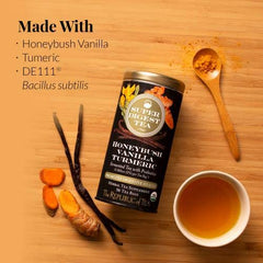 The Republic of Tea brewed cup with amber color highlighting smooth flavor