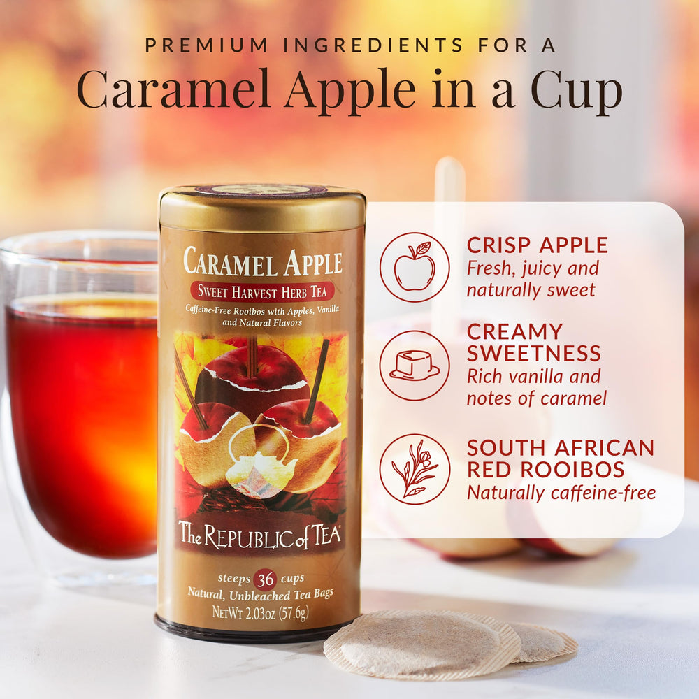 The Republic of Tea brewed cup close-up revealing warm amber color and comfort