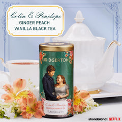 The Republic of Tea tea bag close-up displaying tag and convenient single-serve benefit