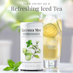 Iced tea glass styled by The Republic of Tea showing cooling summer refreshment