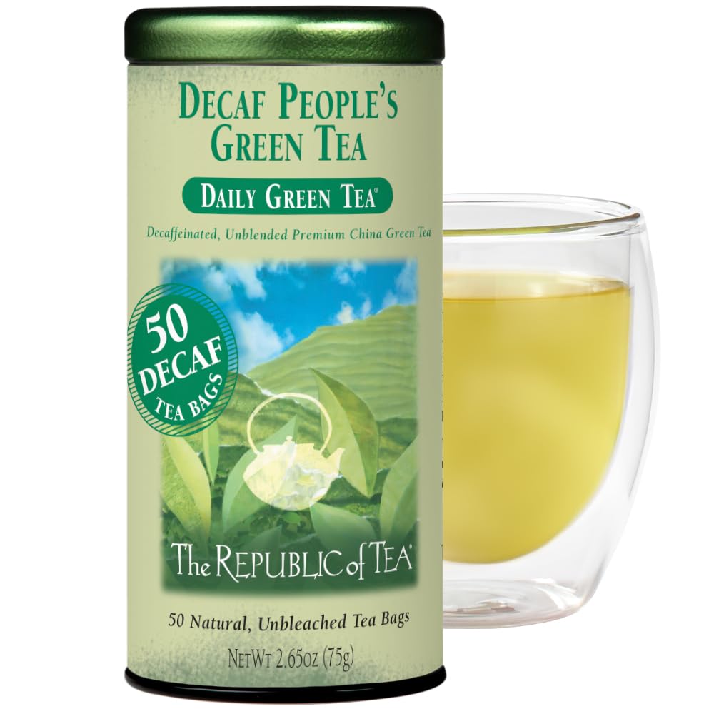 Cup of brewed tea in hand by The Republic of Tea highlighting smooth taste