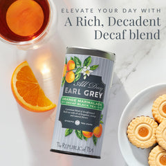 The Republic of Tea close-up of organic orange peel pieces highlighting natural citrus flavor