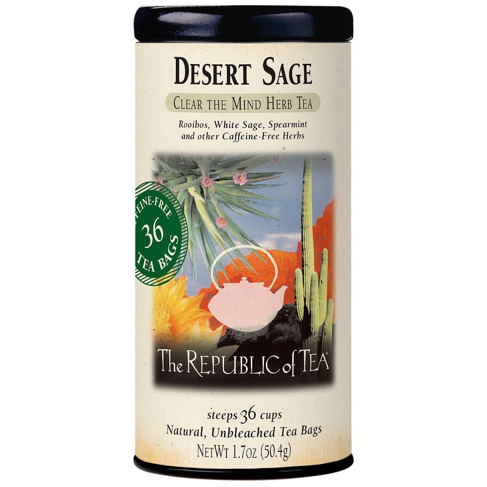 The Republic of Tea front packaging showing product and calming branding