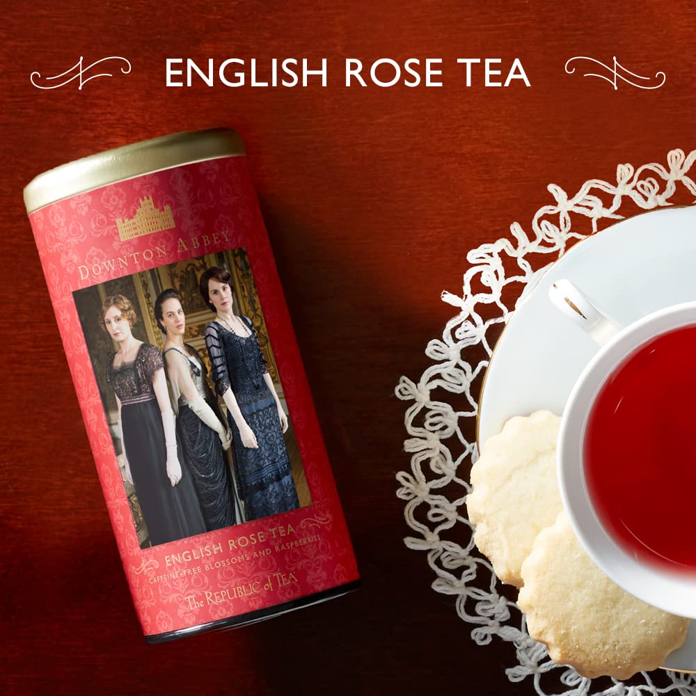 Close-up of a single Republic of Tea sachet highlighting sealed freshness and easy steeping