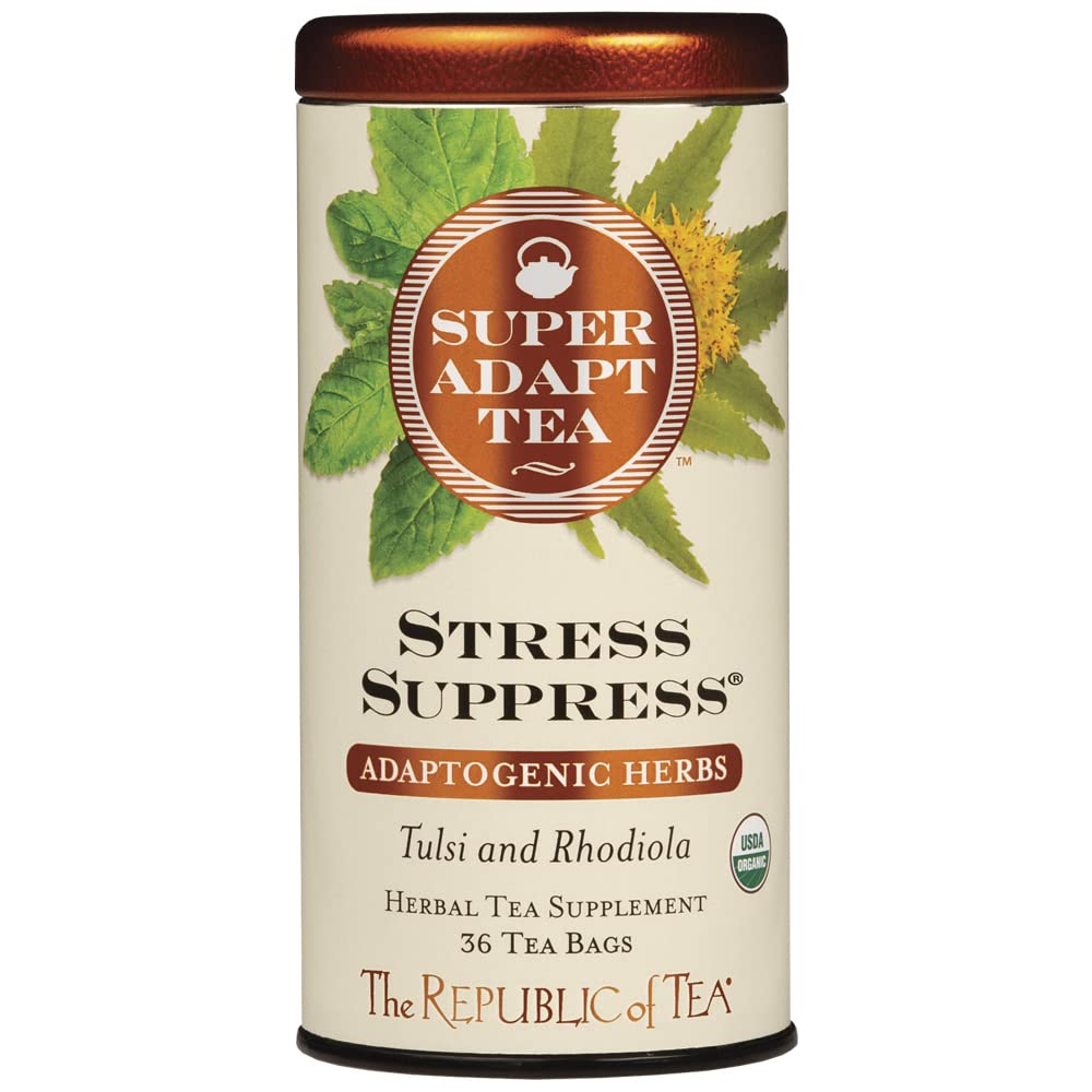The Republic of Tea front packaging showing 36-count box and branding benefit convenience