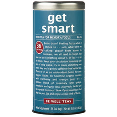 The Republic of Tea Get Smart front packaging showing 36-count and wellness branding for easy identification