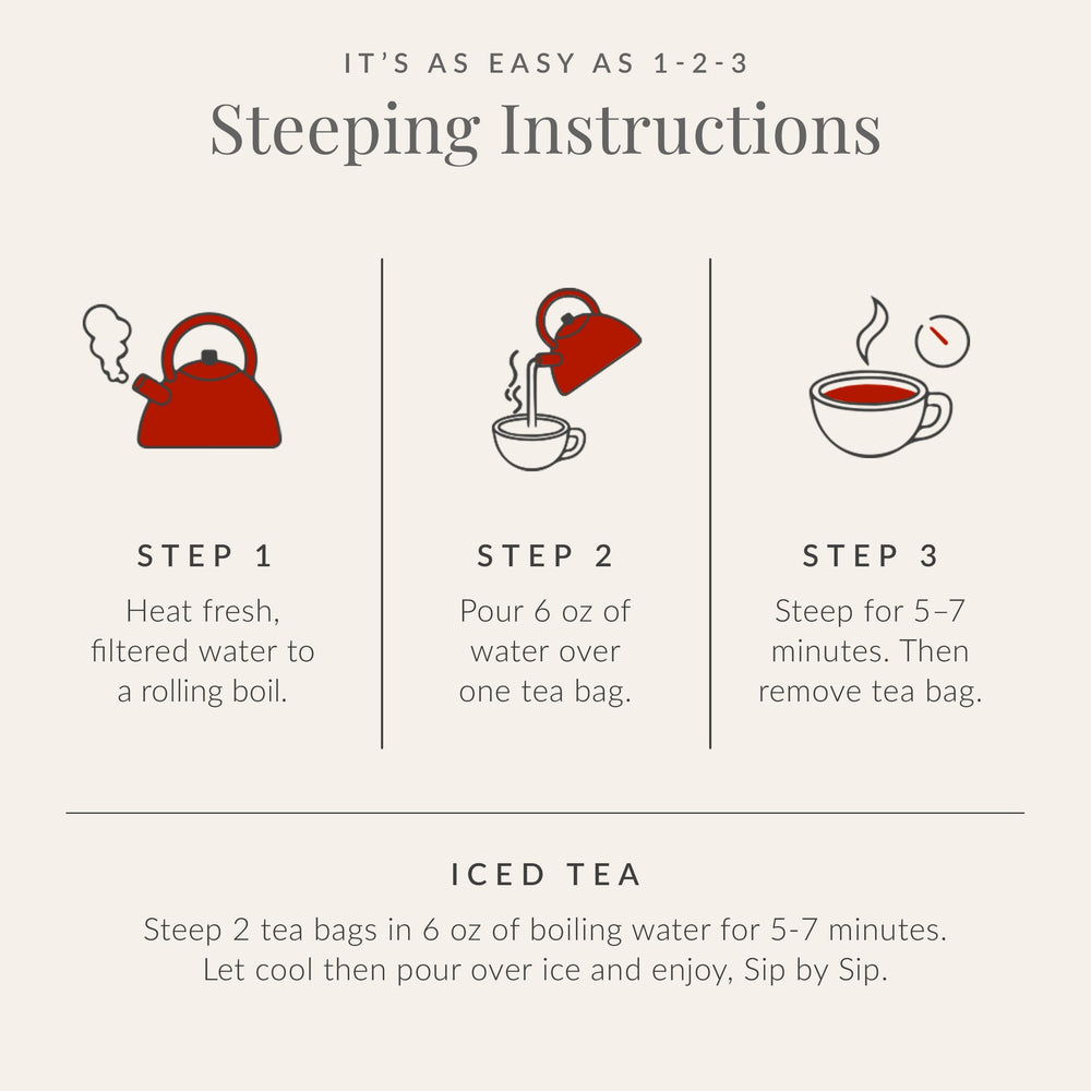 The Republic of Tea in a cozy living-room scene suggesting evening relaxation