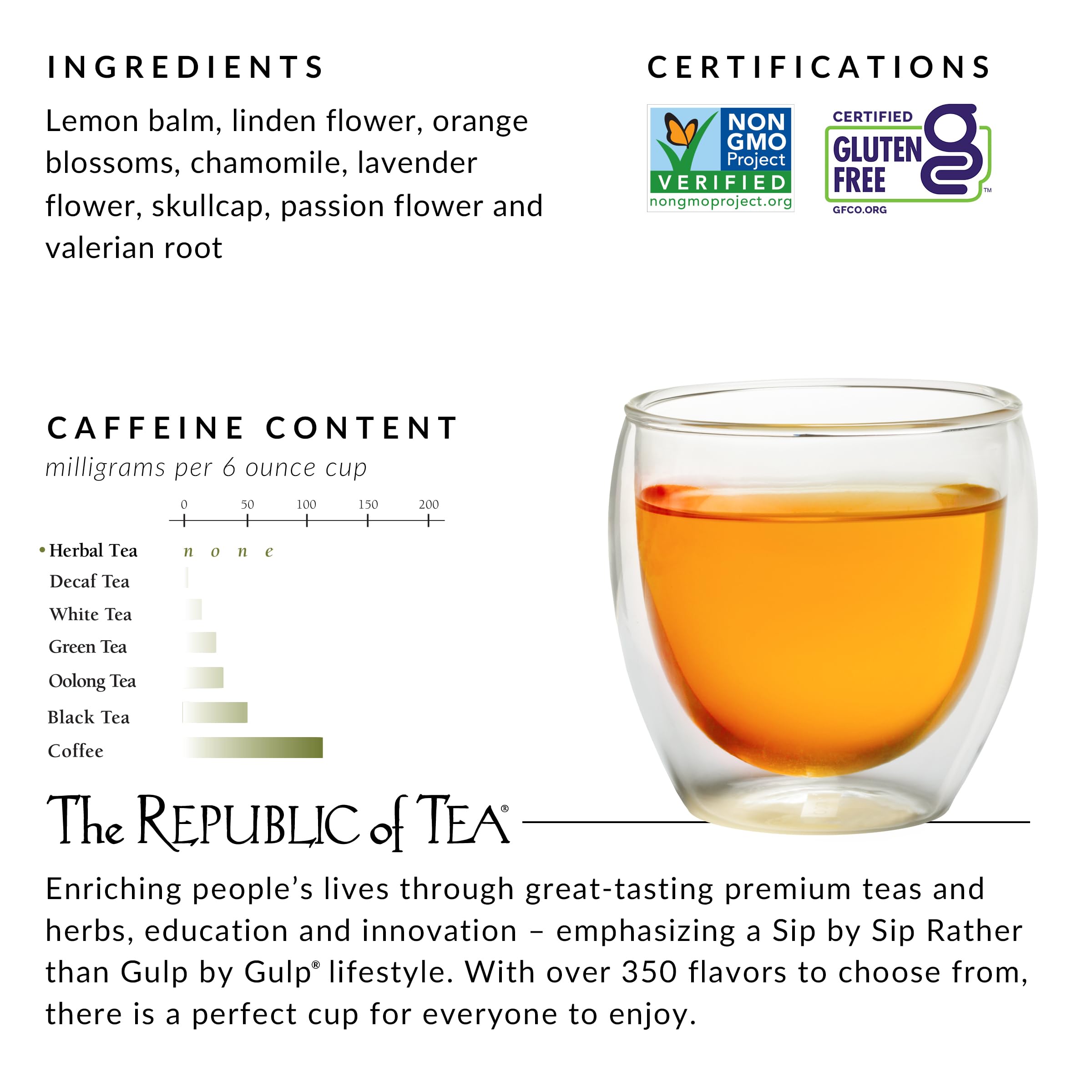 The Republic of Tea nighttime tea in a cozy setting suggesting relaxation benefits