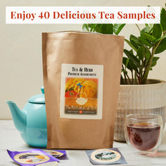 The Republic of Tea loose tea blend detail highlighting ingredients and aroma profile