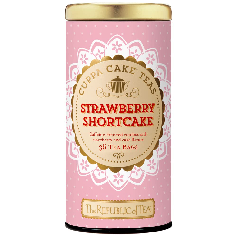 The Republic of Tea front packaging showing 36-count box and dessert-inspired branding