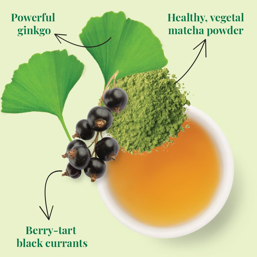 The Republic of Tea matcha and leaf blend detail illustrating vibrant color