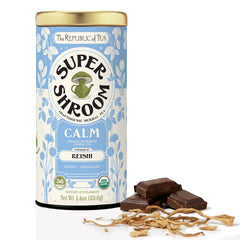 The Republic of Tea box front showing SuperShroom Calm 36-count for easy selection