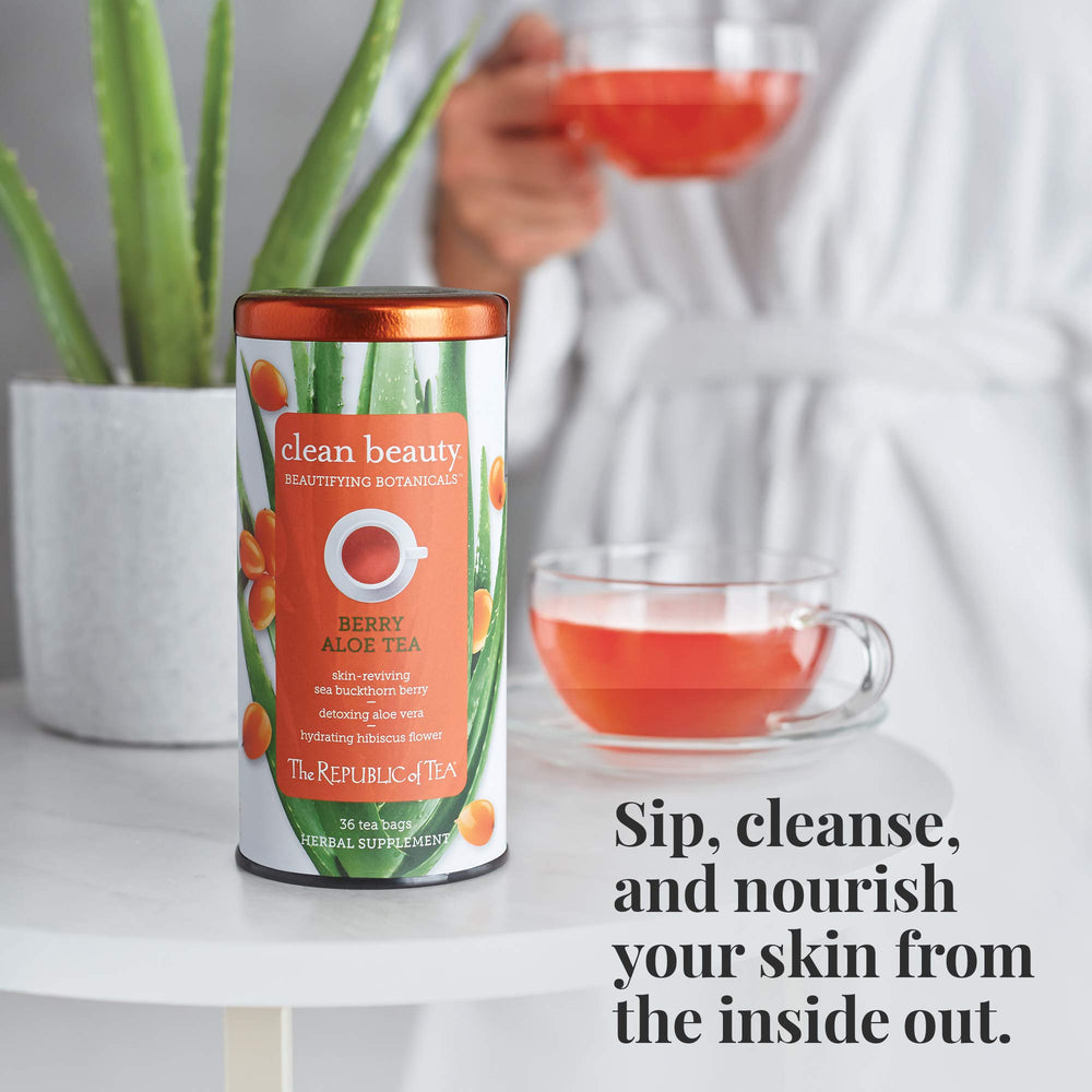 The Republic of Tea single tea bag close-up highlighting freshness and convenience