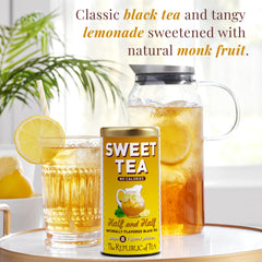 The Republic of Tea unbleached pouch fabric detail emphasizing eco-friendly material