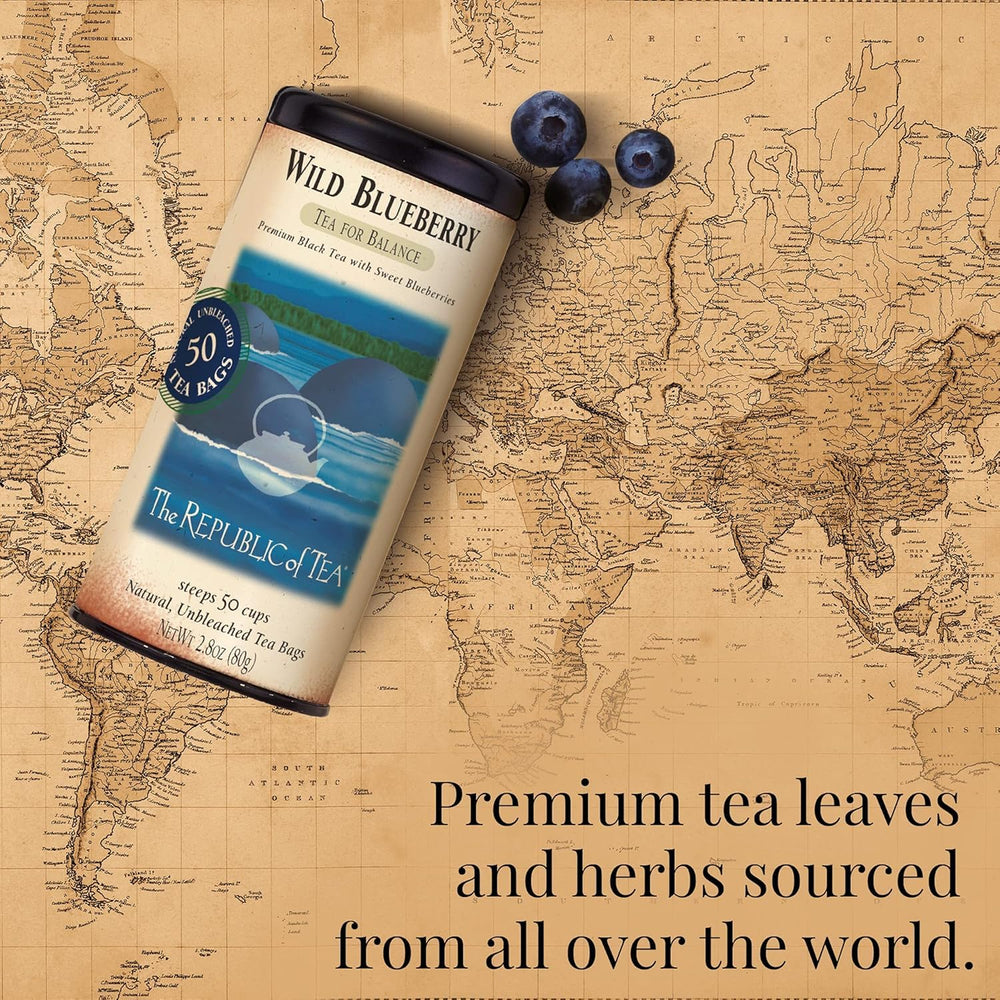 The Republic of Tea label and ingredients panel showing transparency and clean ingredients